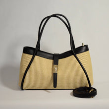 MILA raffia bag: Olive Green