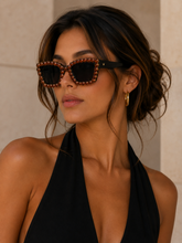EMBELLISHED CAT EYE SUNGLASSES