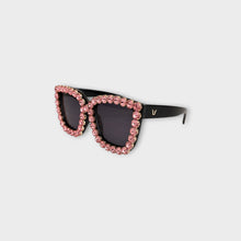 EMBELLISHED CAT EYE SUNGLASSES