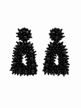 "Bohemian" Beaded earrings in Black