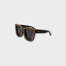 EMBELLISHED CAT EYE SUNGLASSES