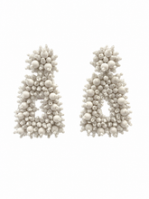 "Bohemian" Beaded Earrings in White