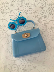 Mini Jelly Handbag in "Sky Blue"