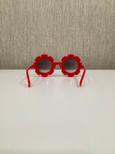 "Sunflower" Sunglasses on Cherry Red