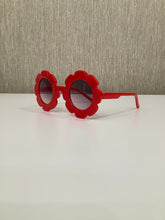 "Sunflower" Sunglasses on Cherry Red