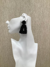 "Bohemian" Beaded earrings in Black