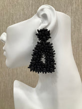 "Bohemian" Beaded earrings in Black