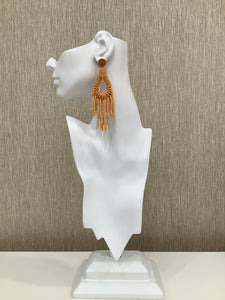 "Vacay" beaded earrings in Gold