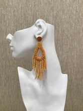 "Vacay" beaded earrings in Gold