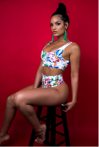 "HighLife" Bikini in Tropical Garden Print