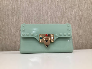 Mini Jelly Crossbody Bag in “Mint Green”