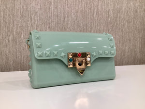 Mini Jelly Crossbody Bag in “Mint Green”