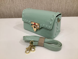 Mini Jelly Crossbody Bag in “Mint Green”